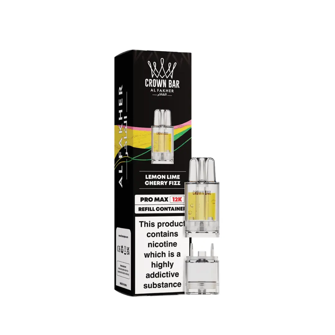 Al Fakher Crown Bar Pro Max 12K Lemon Lime Cherry Fizz Refill Pods