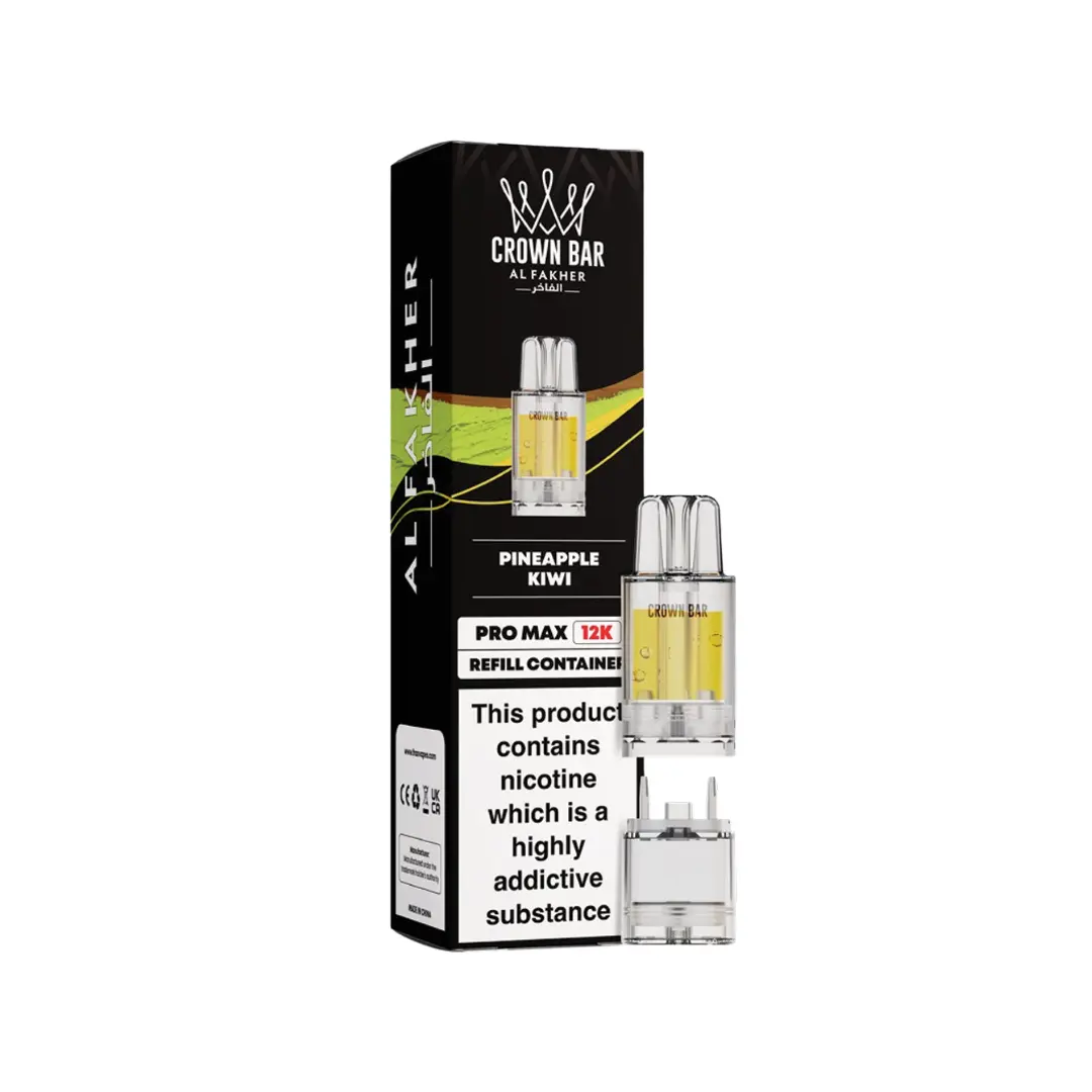 Al Fakher Crown Bar Pro Max 12K Pineapple Kiwi Refill Pods