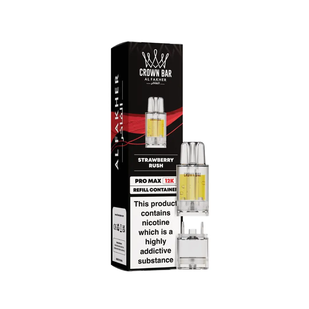 Al Fakher Crown Bar Pro Max 12K Strawberry Rush Refill Pods