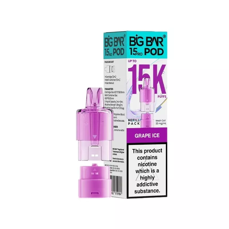 Big Bar Pro 15K Grape Ice Refills