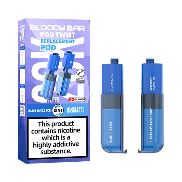 Bloody Bar Pod Twist 20K Blue Razz Ice / Blueberry Raspberry Refill Pod