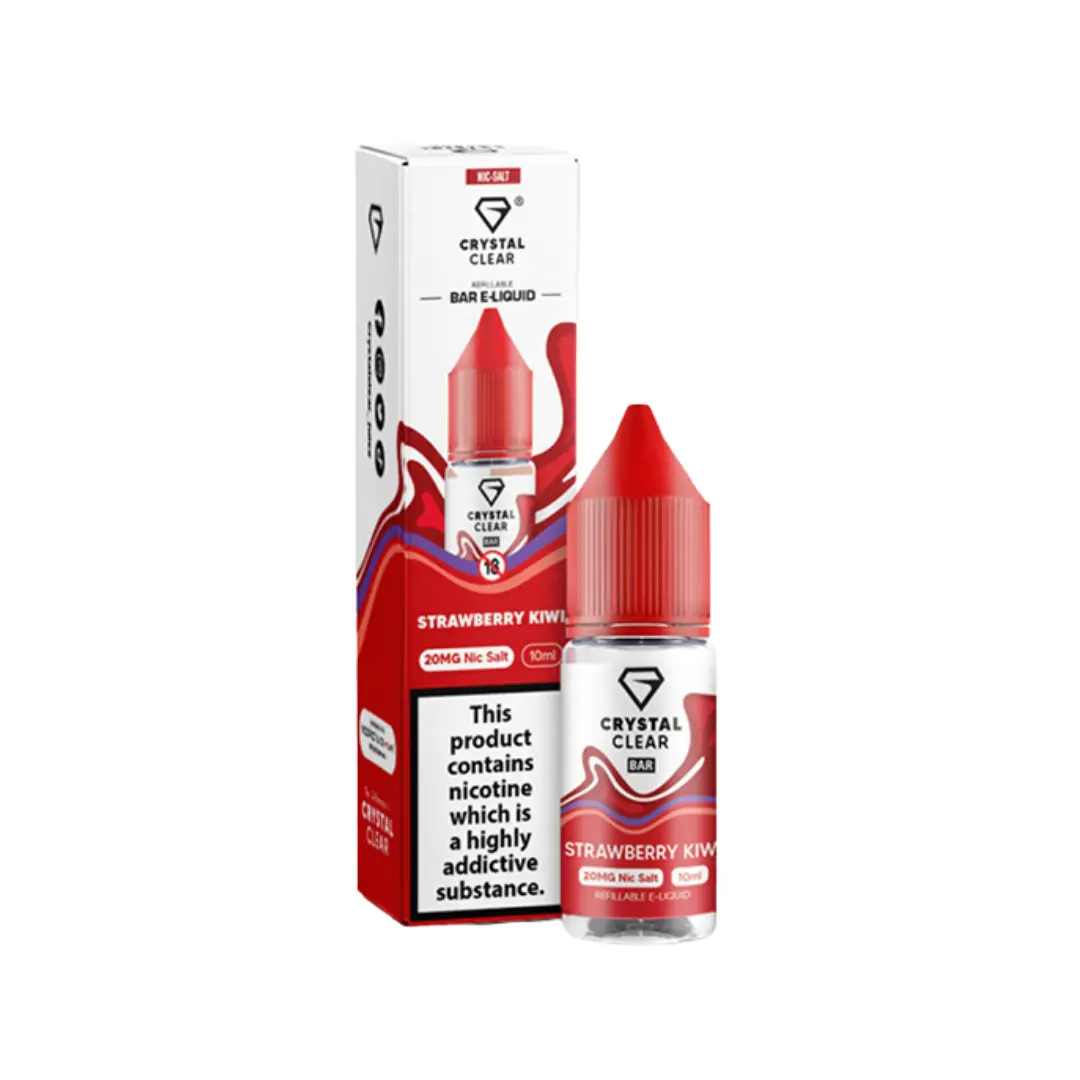 Crystal Clear Strawberry Kiwi 10ml Nic Salt E-liquid