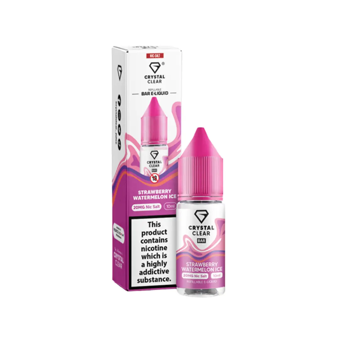 Crystal Clear Strawberry Watermelon Ice 10ml Nic Salt E-liquid