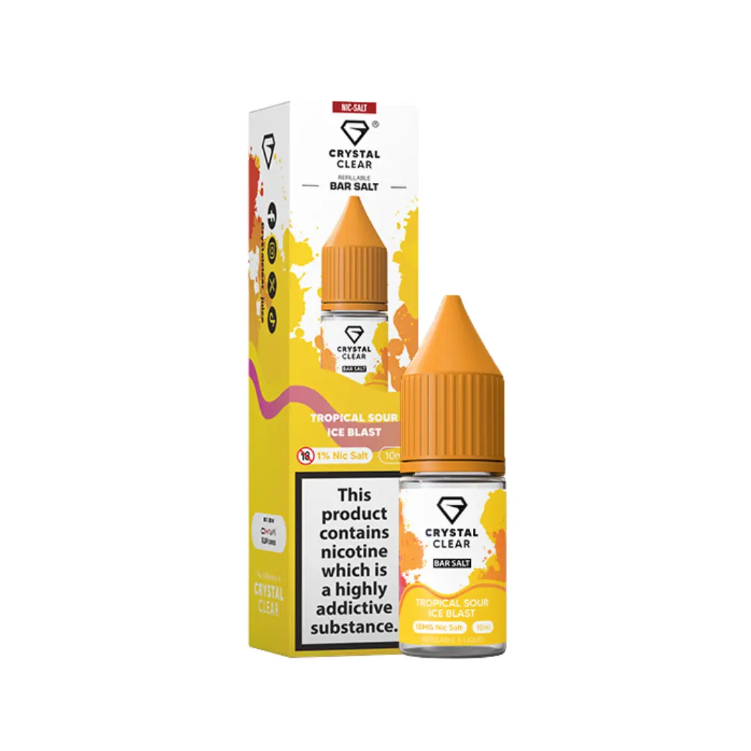 Crystal Clear Tropical Sour Ice Blast 10ml Nic Salt E-liquid