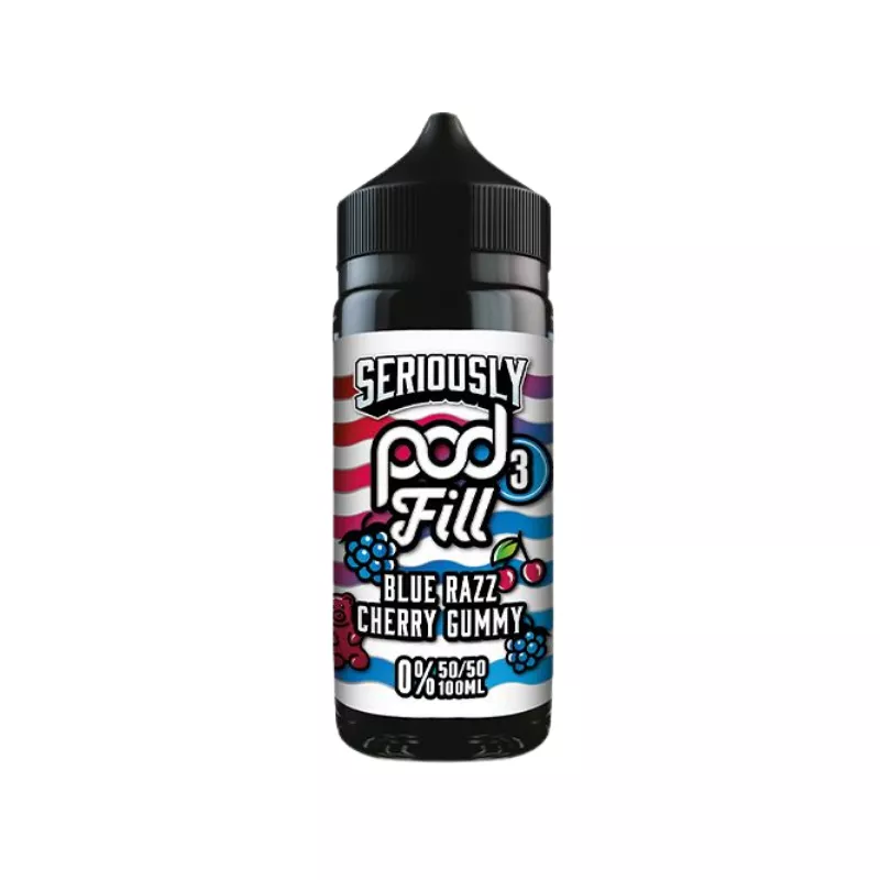 Doozy Seriously Pod Fill Blue Razz Cherry Gummy 100ml Shortfill