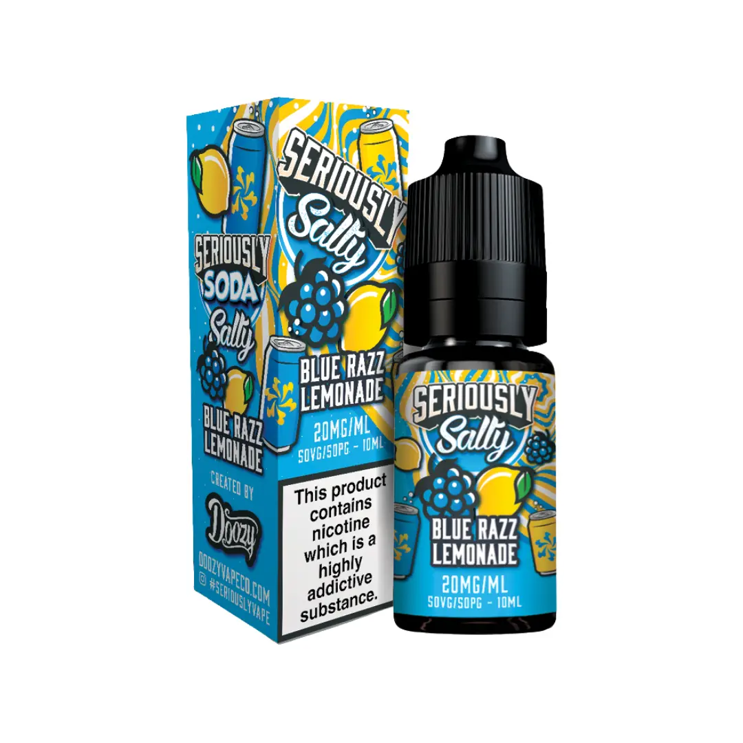 Doozy Seriously Soda Blue Razz Lemonade 10ml Nic Salt