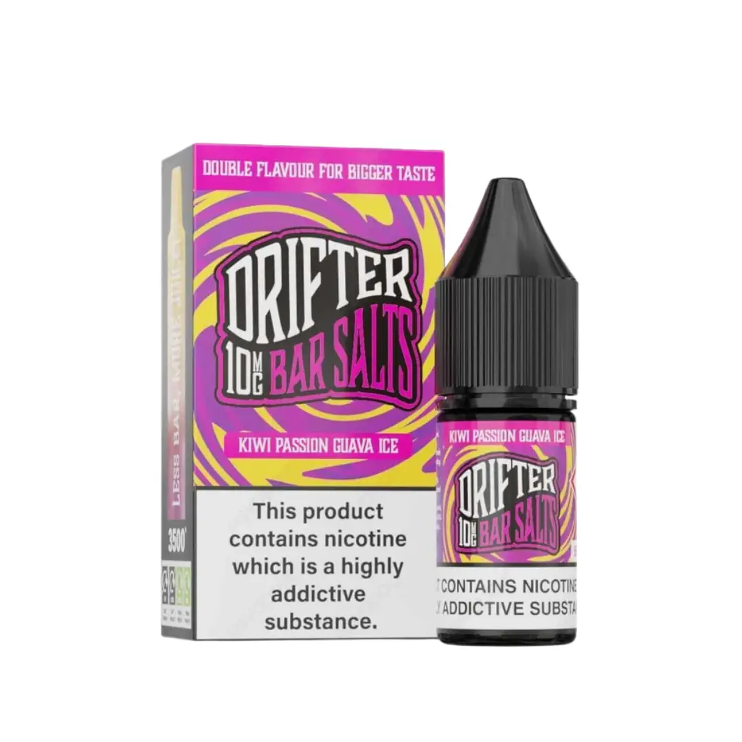 Drifter Bar Salts Kiwi Passionfruit Guava Ice 10ml Nic Salt E-liquid