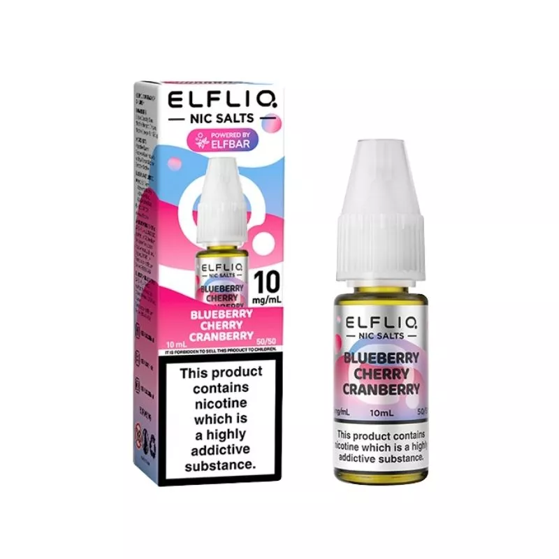 Elf Bar Elfliq Blueberry Cherry Cranberry 10ml Nic Salt E-liquid