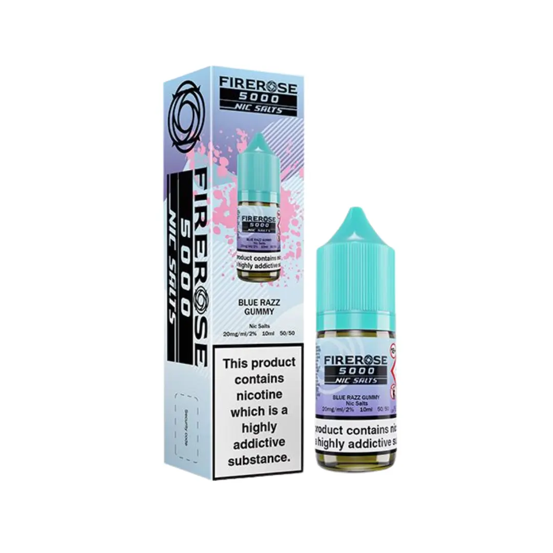 Firerose 5000 Blue Razz Gummy 10ml Nic Salt E-liquid by ELUX
