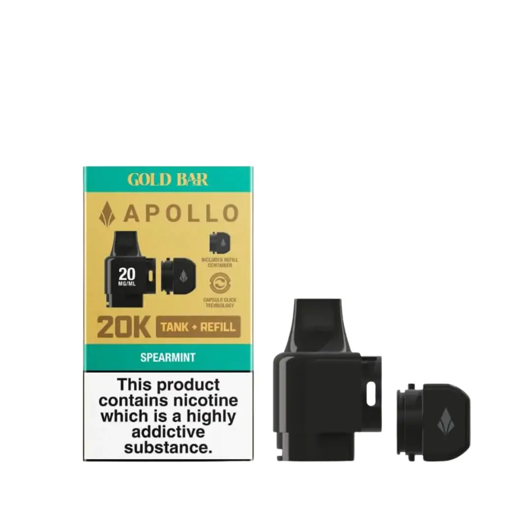 Gold Bar Apollo 20K Spearmint Prefilled Pod Refills