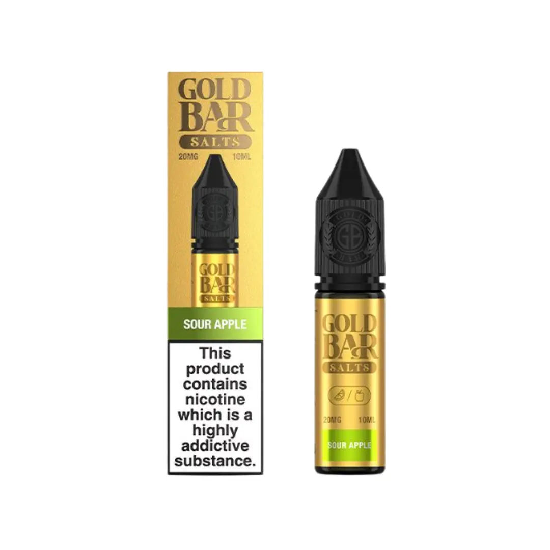 Gold Bar Sour Apple 10ml Nic Salt E-liquid