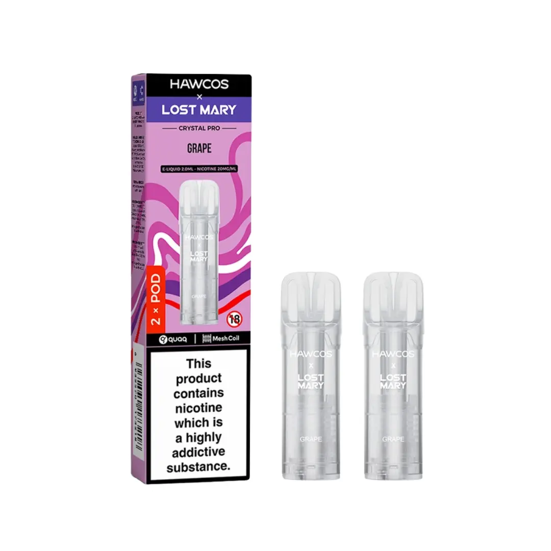 Hawcos X Lost Mary Crystal Pro Grape Refill Pods