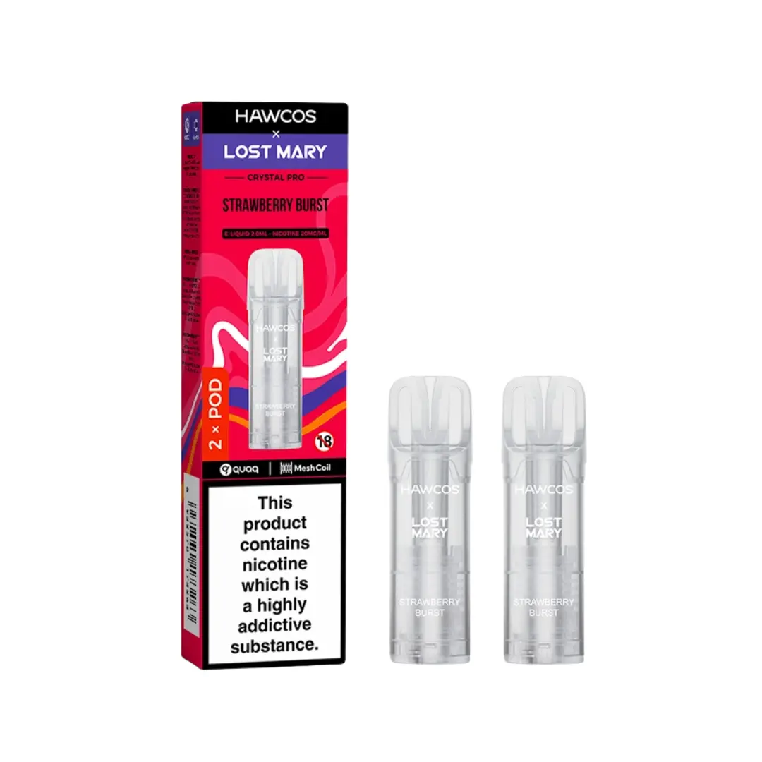 Hawcos X Lost Mary Crystal Pro Strawberry Burst Refill Pods