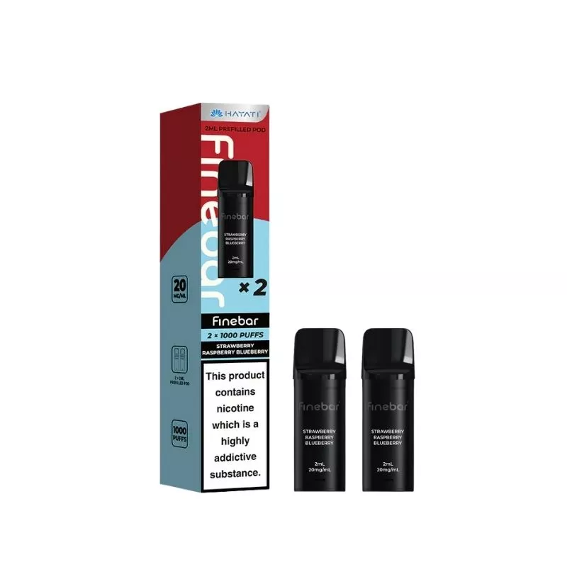 Hayati Finebar 1000 Strawberry Raspberry Blueberry Prefilled Pods