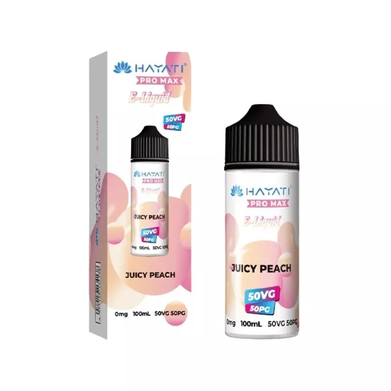 Hayati Pro Max Juicy Peach 50/50 100ml Shortfill