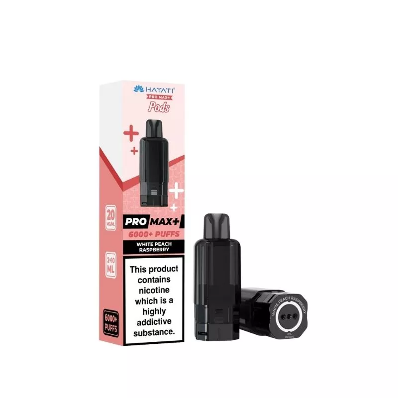 Hayati Pro Max Plus 6000 White Peach Raspberry Refill Pods
