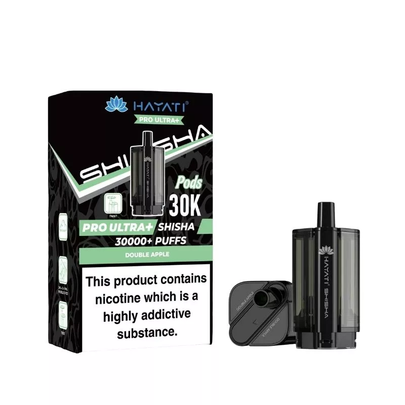 Hayati Pro Ultra Plus Shisha 30000 Double Apple Pods
