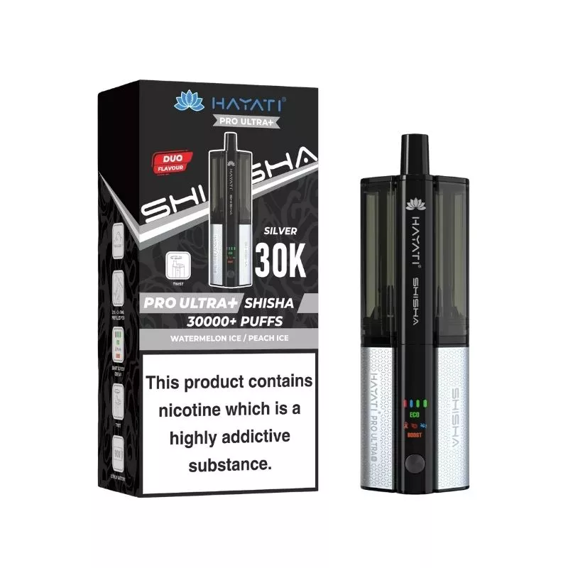 Hayati Pro Ultra Plus Shisha 30000 Prefilled Pod Vape Kit - Image 3