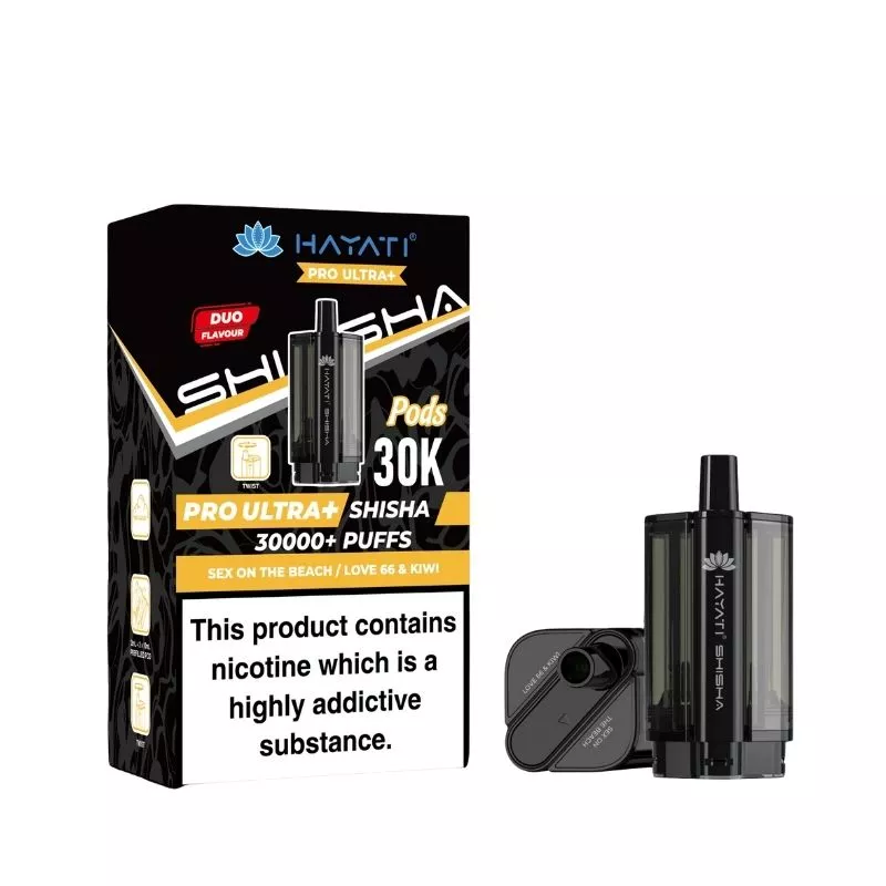Hayati Pro Ultra Plus Shisha 30000 Sex On The Beach / Love 66 & Kiwi Pods