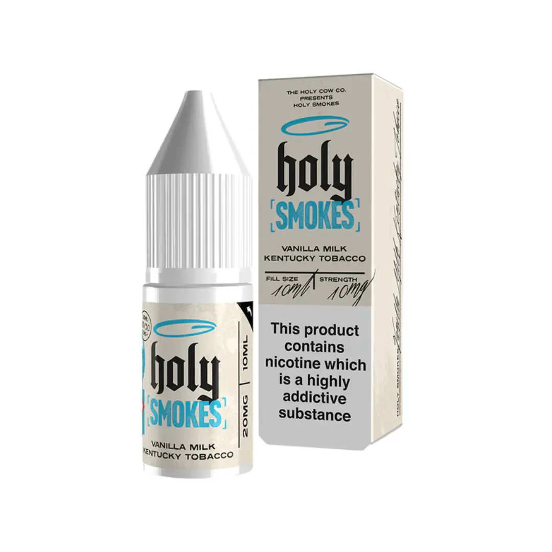 Holy Smokes Vanilla Milk Kentucky Tobacco 10ml Nic Salt E-liquid