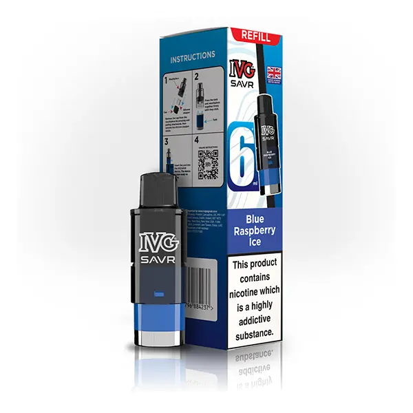 IVG SAVR Blue Raspberry Ice Refill Pods