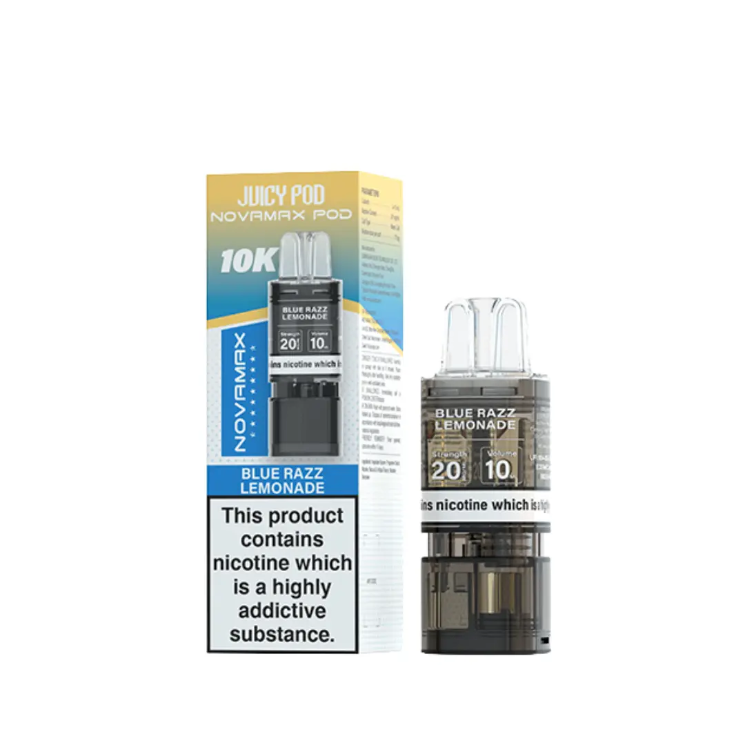 Juicy Pod Novamax 10K Blue Razz Lemonade Refill Pods