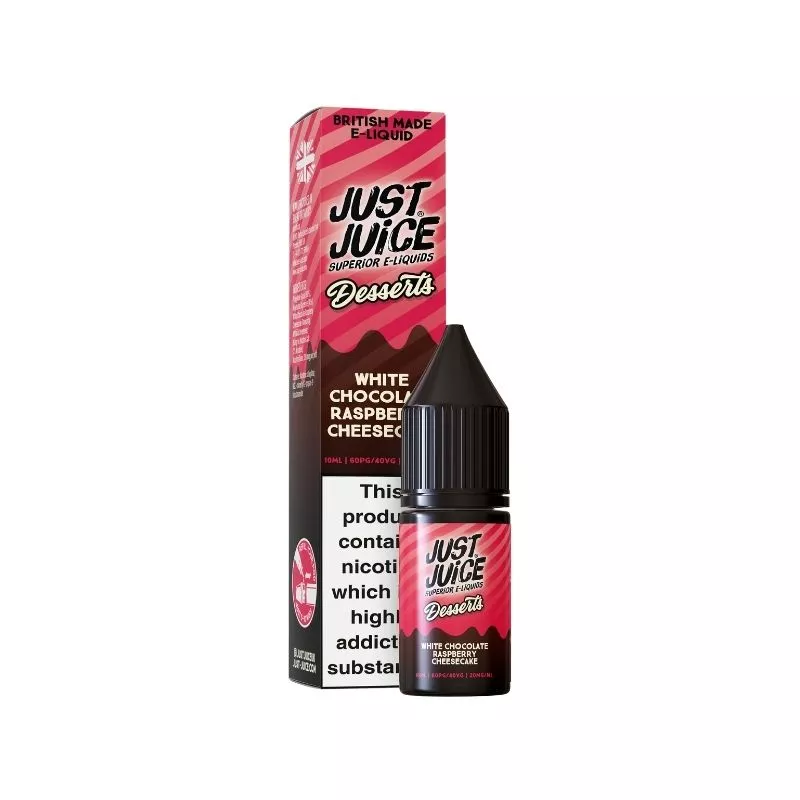 Just Juice Desserts White Chocolate Raspberry Cheesecake 10ml Nic Salt