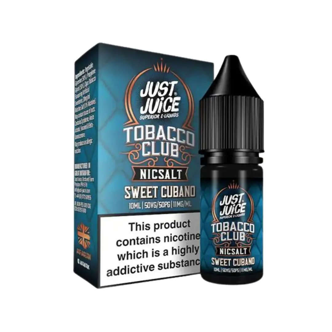 Just Juice Tobacco Club Sweet Cubano Tobacco 10ml Nic Salt E-liquid