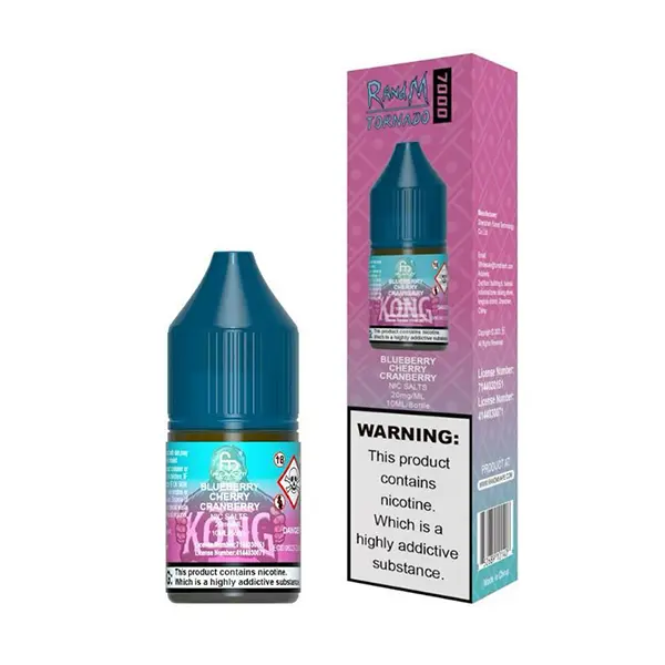 RandM Tornado 9000 Blueberry Cherry Cranberry 10ml Nic Salt E-liquid