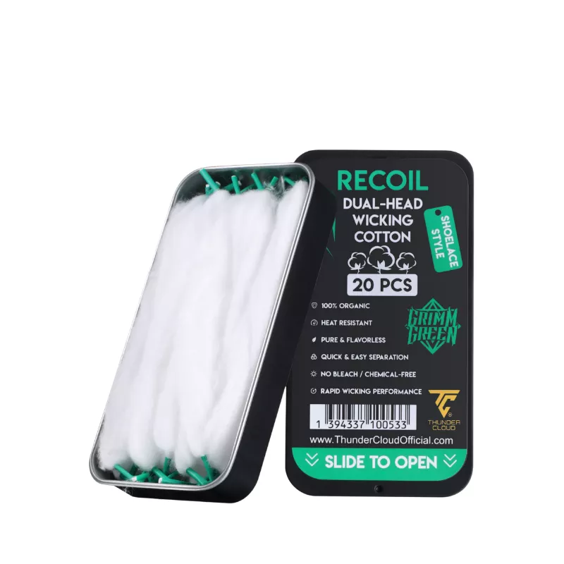 Recoil Pro Dual Head Shoelace Cotton By ThunderCloud X Grimm Green