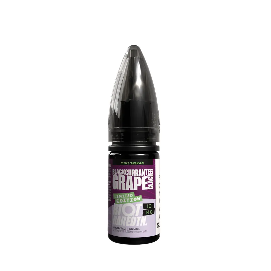 Riot Squad BAR Edition - Limited Edition Blackcurrant Grape Glacier 10ml Nic Salt E-liquid