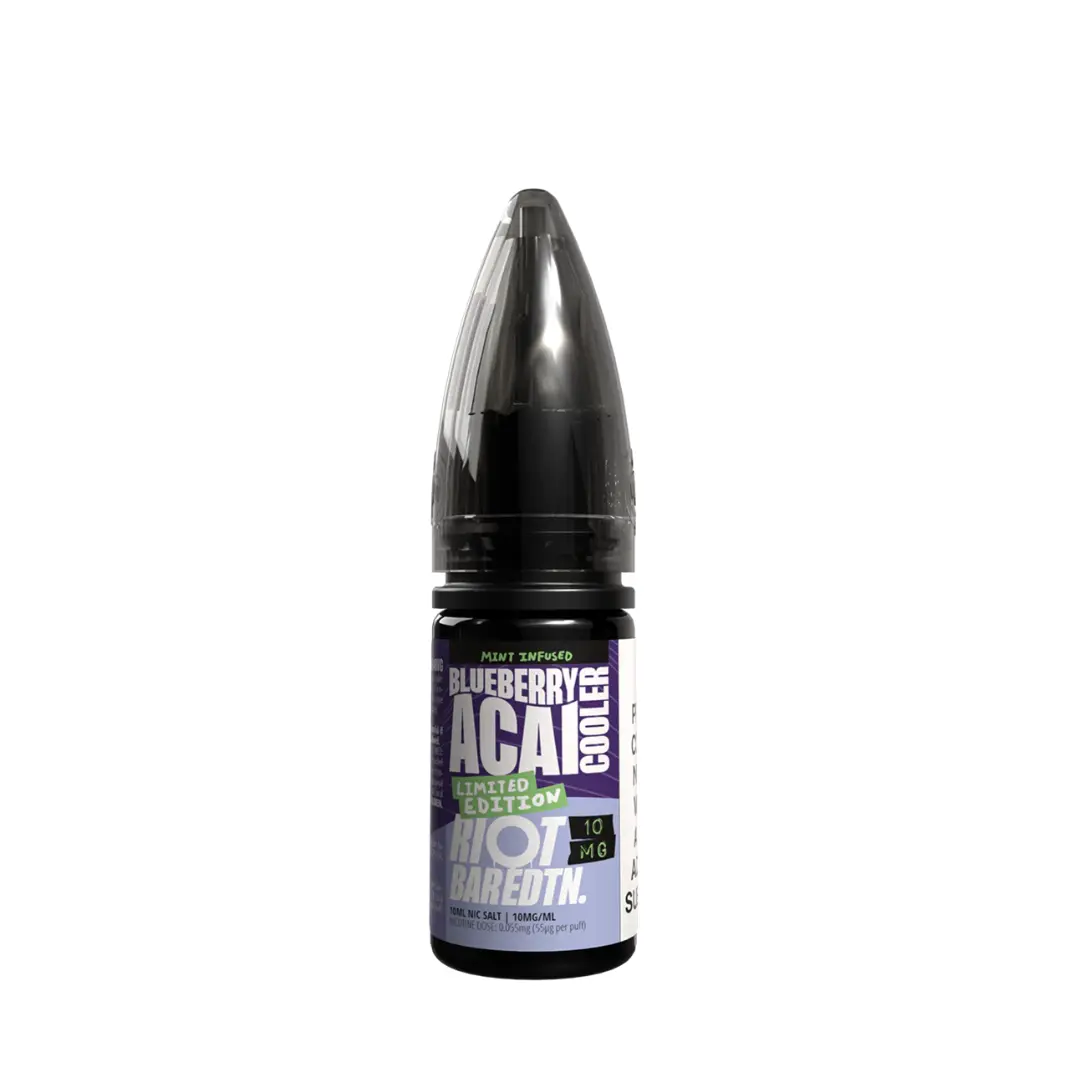 Riot Squad BAR Edition - Limited Edition Blueberry Acai Cooler 10ml Nic Salt E-liquid