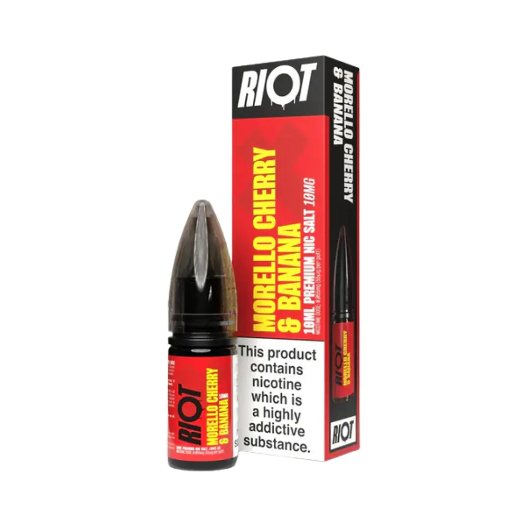 Riot X Morello Cherry & Banana Nic Salt 10ml