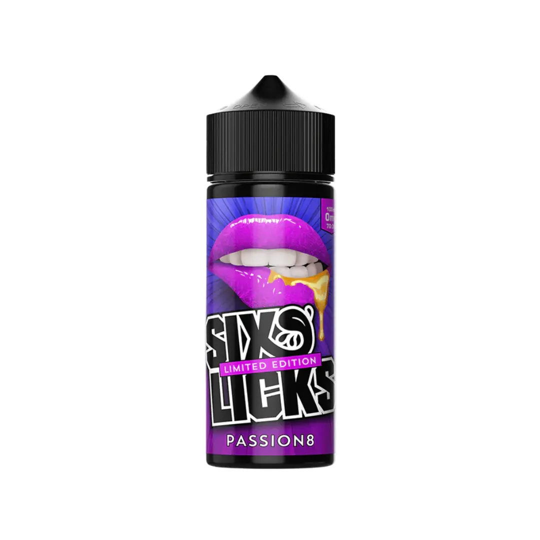 Six Licks Passion8 100ml Shortfill E-liquid