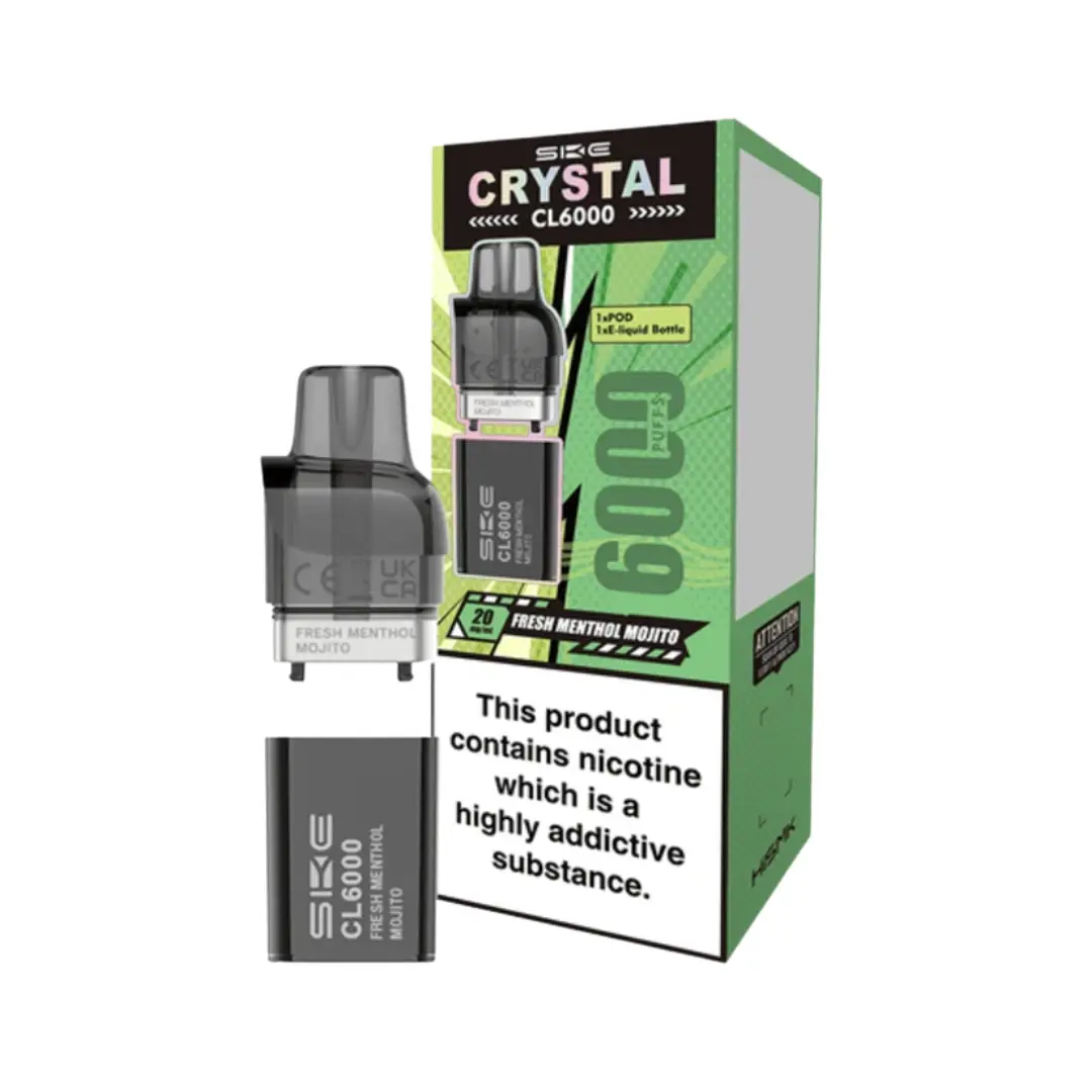 SKE Crystal CL6000 Fresh Menthol Mojito Prefilled Vape Pods