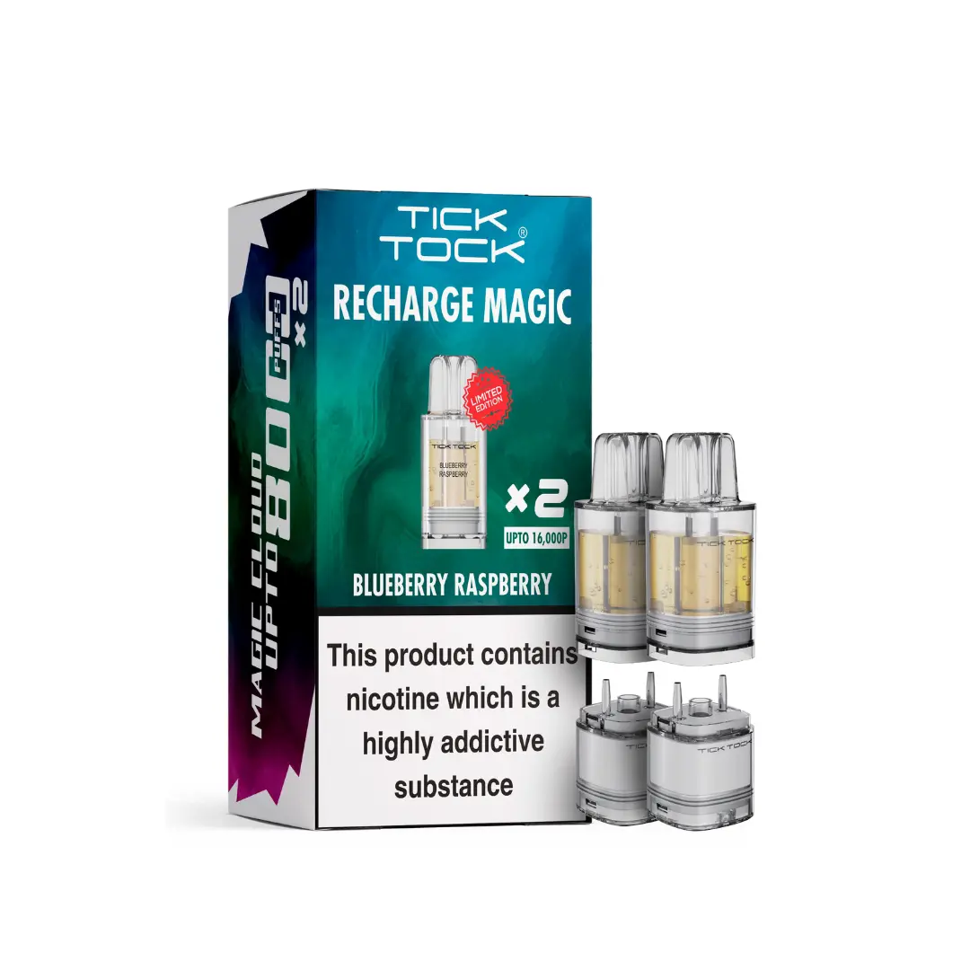Tick Tock Magic 8000 Blueberry Raspberry Refill Pods