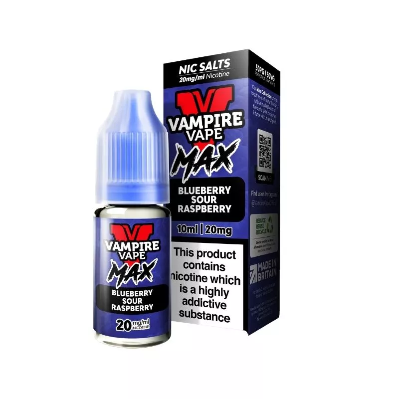 Vampire Vape MAX Blueberry Sour Raspberry 10ml Nic Salt