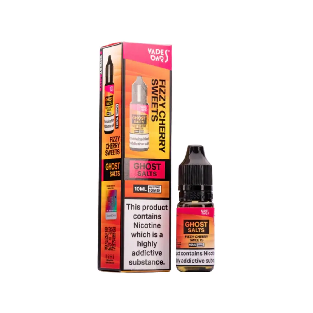 Vapes Bars Ghost Fizzy Cherry Sweets 10ml Nic Salt E-liquid