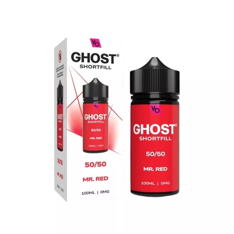 Vapes Bars Ghost Mr Red 100ml Shortfill