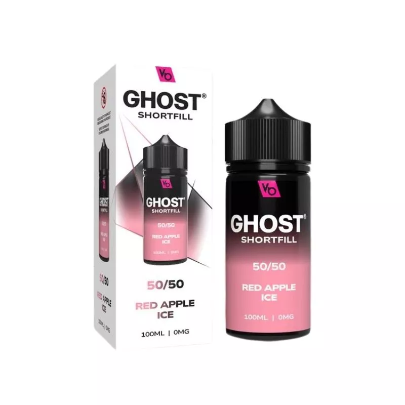 Vapes Bars Ghost Red Apple Ice 100ml Shortfill