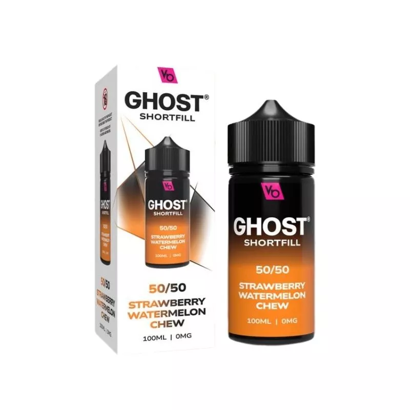 Vapes Bars Ghost Strawberry Watermelon Chew 100ml Shortfill