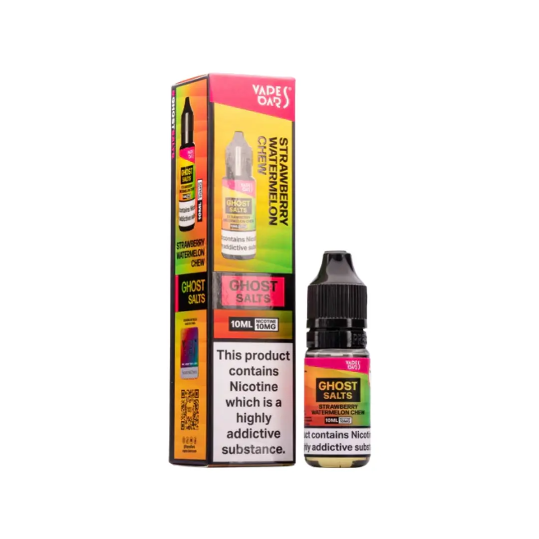 Vapes Bars Ghost Strawberry Watermelon Chew 10ml Nic Salt E-liquid