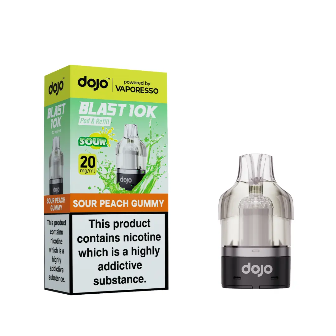 Vaporesso Dojo Blast 10K Sour Peach Gummy Prefilled Pods